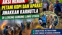 Aksi Heroik Petani Kopi dan Aparat Jinakkan Karhutla di Lereng Gunung Lawu Utara