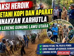 Aksi Heroik Petani Kopi dan Aparat Jinakkan Karhutla di Lereng Gunung Lawu Utara