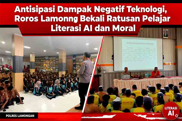 Antisipasi Dampak Negatif Teknologi, Polres Lamongan Bekali Ratusan Pelajar Literasi AI dan Moral
