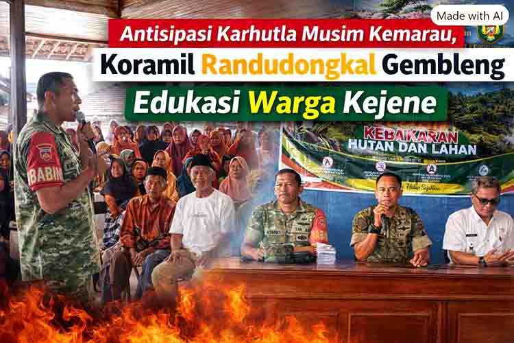 Antisipasi Karhutla Musim Kemarau, Koramil Randudongkal Gembleng Edukasi Warga Kejene