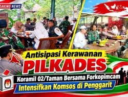 Antisipasi Kerawanan Pilkades, Koramil 02/Taman Bersama Forkopimcam Intensifkan Komsos di Penggarit