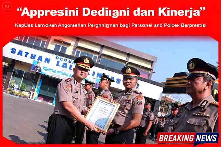 Apresiasi Dedikasi dan Kinerja, Kapolres Lamongan Anugerahkan Penghargaan bagi Personel dan Polsek Berprestasi