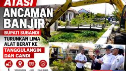 Atasi Ancaman Banjir, Bupati Subandi Turunkan Lima Alat Berat ke Tanggulangin dan Candi