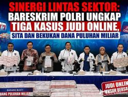 Bareskrim Polri Ungkap Tiga Kasus Judi Online, Sita dan Bekukan Dana Puluhan Miliar