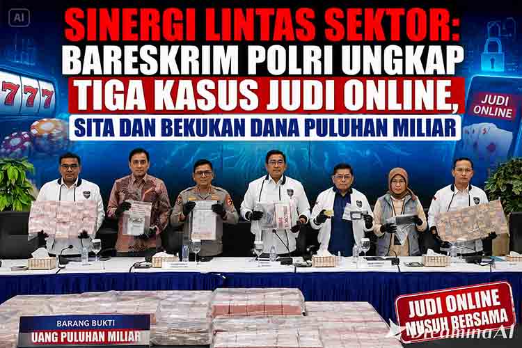 Bareskrim Polri Ungkap Tiga Kasus, Sita dan Bekukan Dana Puluhan Miliar