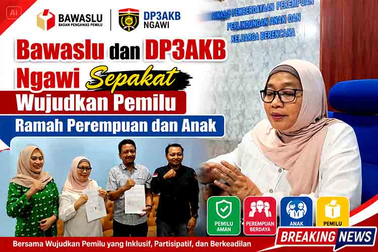 Bawaslu dan DP3AKB Ngawi Sepakat Wujudkan Pemilu Ramah Perempuan dan Anak