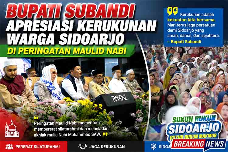Bupati Subandi Apresiasi Kerukunan Warga Sidoarjo di Peringatan Maulid Nabi