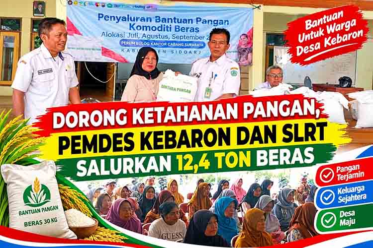 Cair Sekaligus 3 Bulan 414 KPM Desa Kebaron Terima Bantuan Beras 30 Kg