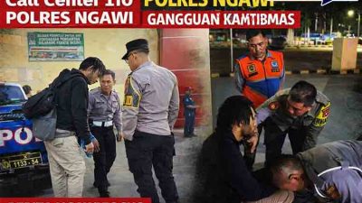 Call Center 110, Polres Ngawi, Terminal Kertonegoro, Gangguan Kamtibmas, Berita Ngawi