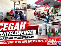 Cegah Penyelewengan, Polres Ngawi Intensifkan Patroli SPBU Demi BBM Subsidi Tepat Sasaran
