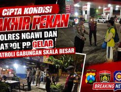 Sisir Titik Rawan Ngawi, Polisi dan Satpol PP Tertibkan Manusia Silver hingga Pelajar Nongkrong