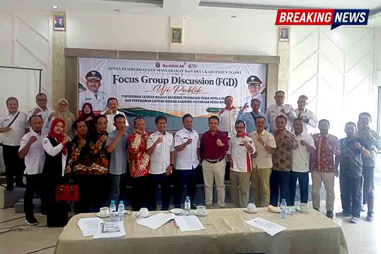 DPMD Ngawi Bedah Naskah Akademik Perda Kades dan BPD Bersama Akademisi UNS