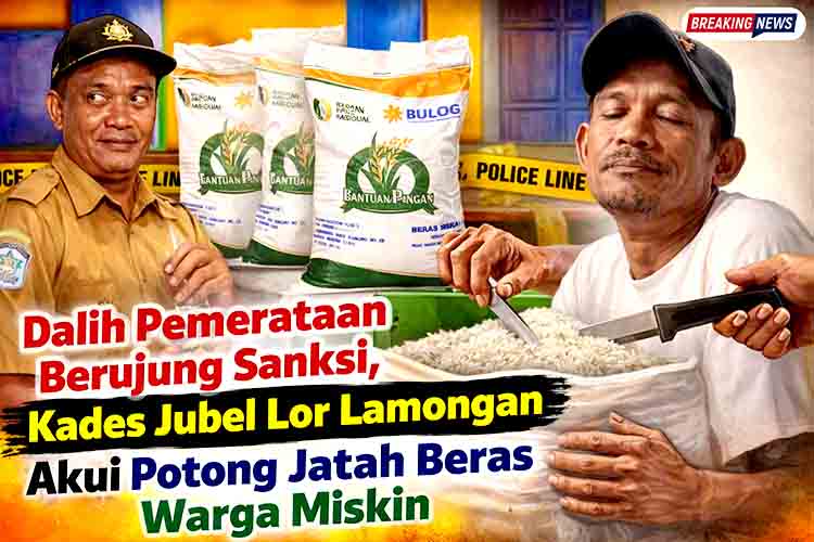 Dalih Pemerataan Berujung Sanksi, Kades Jubel Lor Lamongan Akui Potong Jatah Beras Warga Miskin