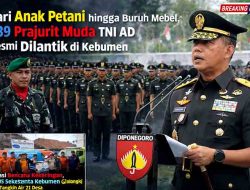 Dari Anak Petani hingga Buruh Mebel, 839 Prajurit Muda TNI AD Resmi Dilantik di Kebumen