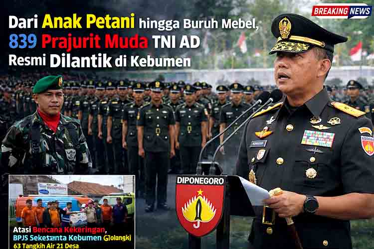 Dari Anak Petani hingga Buruh Mebel, 839 Prajurit Muda TNI AD Resmi Dilantik di Kebumen