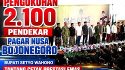 Pengukuhan 2.100 Pendekar Pagar Nusa Bojonegoro: Bupati Setyo Wahono Tantang Cetak Prestasi Emas