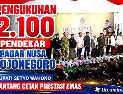 Pengukuhan 2.100 Pendekar Pagar Nusa Bojonegoro: Bupati Setyo Wahono Tantang Cetak Prestasi Emas