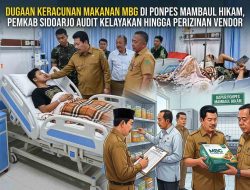 Dugaan Keracunan Makanan MBG di Ponpes Mambaul Hikam, Pemkab Sidoarjo Audit Kelayakan Hingga Perizinan Vendor