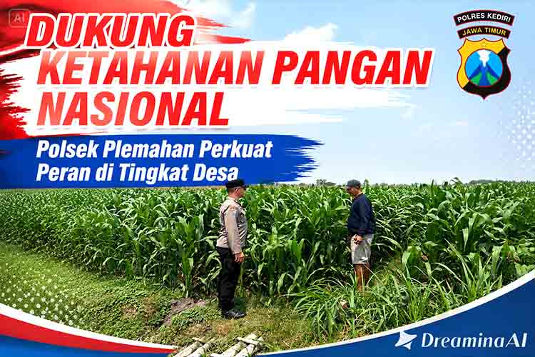 Dukung Ketahanan Pangan Nasional, Polsek Plemahan Perkuat Peran di Tingkat Desa
