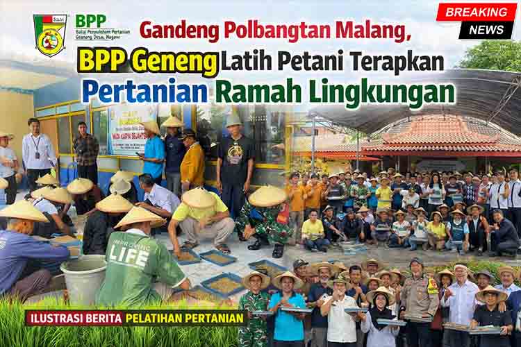 Gandeng Polbangtan Malang, BPP Geneng Latih Petani Terapkan Pertanian Ramah Lingkungan