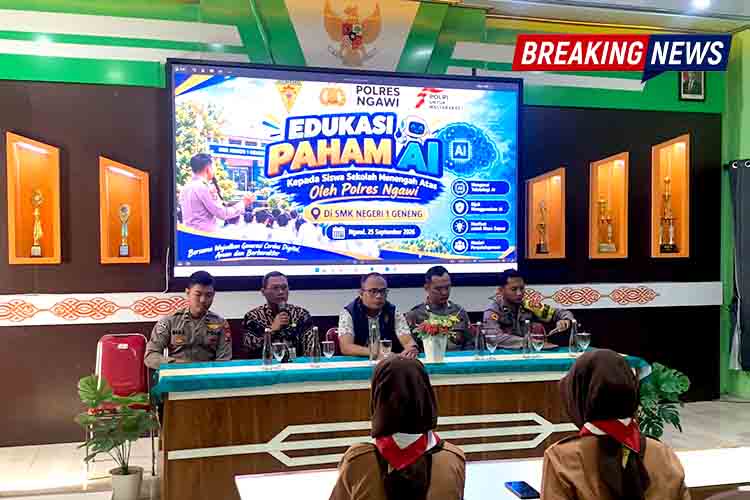 Hindari Jebakan Tren Semata, Polres Ngawi Bekali Siswa SMKN 1 Geneng Kecerdasan Digital Berbasis AI
