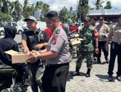 Aksi Humanis Polres Bondowoso, Berbagi Air Minum Gratis untuk Warga Antre di SPBU