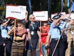 Parade 450 Polwan dari 43 Negara Meriahkan IAWP 2026 di Bali