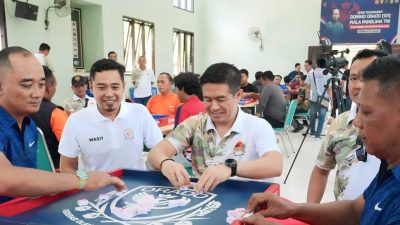 Kodim 0809/Kediri Gelar Open Turnamen Domino Orado 101 Piala Panglima Tni Dalam Rangka Hut Tni Ke-81