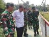 Dandim Pemalang Dampingi Katim Wasrik Itdam IV/Diponegoro Tinjau Progres Pembangunan Jembatan Gantung Perintis Garuda Sungai Comal