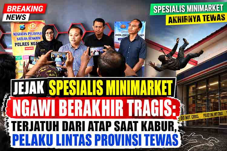 Jejak Spesialis Minimarket Ngawi Berakhir Tragis Terjatuh dari Atap saat Kabur, Pelaku Lintas Provinsi Tewas