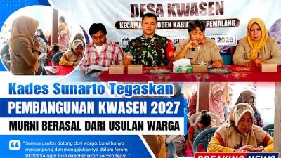 Kades Sunarto Tegaskan Pembangunan Kwasen 2027 Murni Berasal dari Usulan Warga