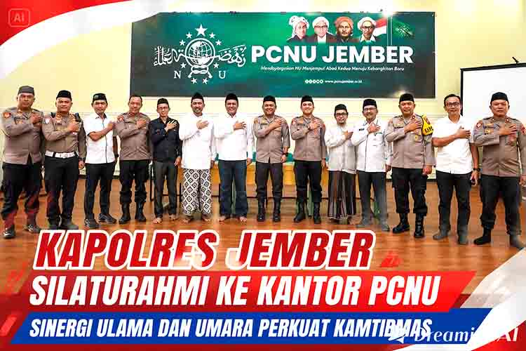 Kapolres Jember Silaturahmi ke Kantor PCNU, Sinergi Ulama dan Umara Perkuat Kamtibmas