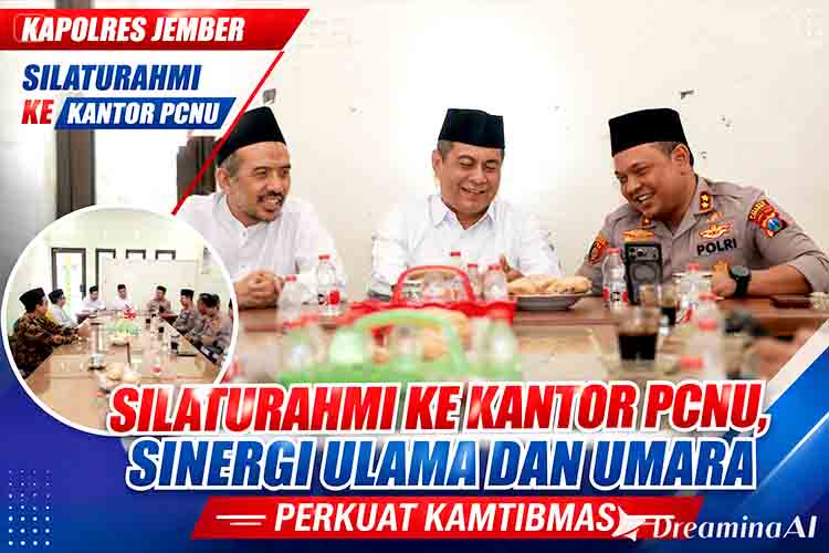 Kapolres Jember Silaturahmi ke Kantor PCNU, Sinergi Ulama dan Umara Perkuat Kamtibmas