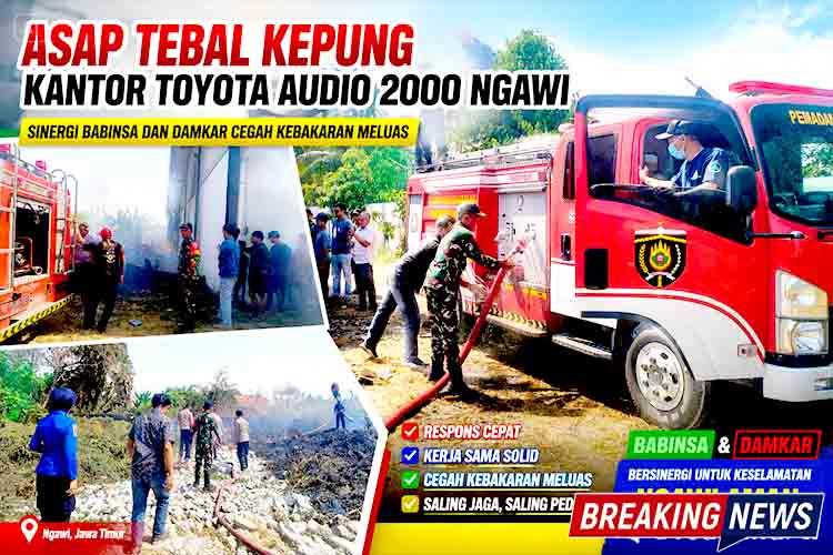 Kebakaran Ngawi, Babinsa Geneng, Damkar Ngawi, Toyota Audio 2000, Korsleting Listrik