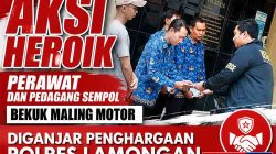 Aksi Heroik Perawat dan Pedagang Sempol Bekuk Maling Motor Diganjar Penghargaan Polres Lamongan