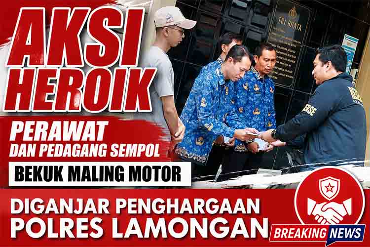 Kepergok Beraksi di Puskesmas, Maling Motor di Lamongan Diringkus Warga dan Diganjar Apresiasi Polisi