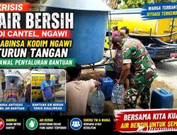 Krisis Air Bersih di Cantel, Babinsa Kodim Ngawi Turun Tangan Kawal Penyaluran Bantuan