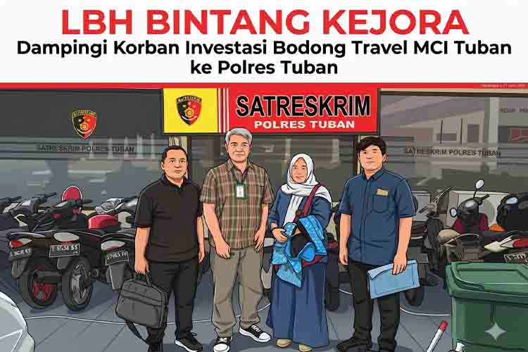 LBH Bintang Kejora Dampingi Korban Investasi Bodong Travel MCI Tuban ke Polres Tuban