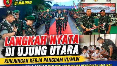 Langkah Nyata di Ujung Utara, Kunjungan Kerja Pangdam VI Mlw Perkuat Benteng Satuan dan Nyalakan Pelita Pendidikan Malinau