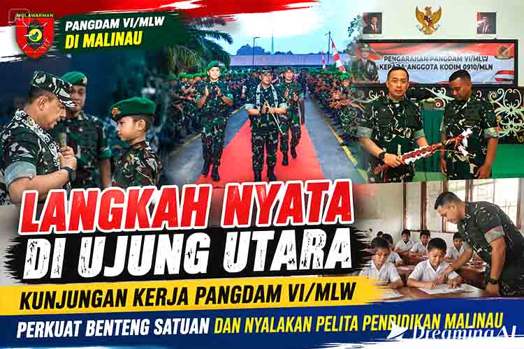 Langkah Nyata di Ujung Utara, Kunjungan Kerja Pangdam VI Mlw Perkuat Benteng Satuan dan Nyalakan Pelita Pendidikan Malinau