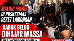 Maling Motor di Puskesmas Deket Lamongan Babak Belur Dihajar Massa Usai Kepergok Pemilik