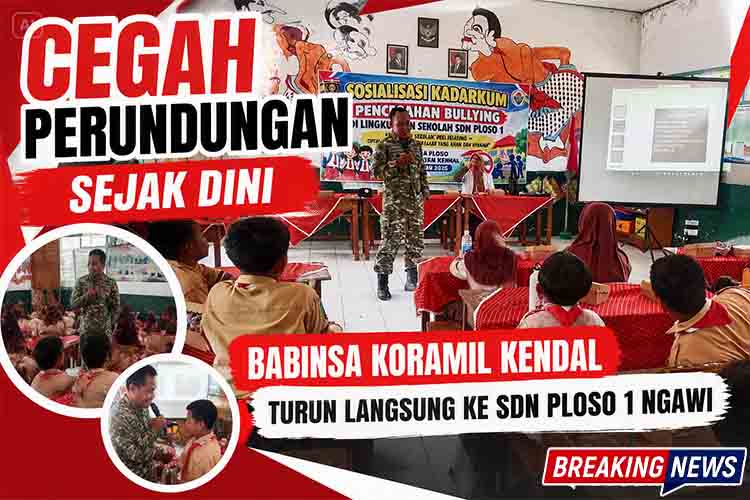Mental Anak Terancam, Babinsa Kendal Tegaskan Pentingnya Stop Bullying di SDN Ploso