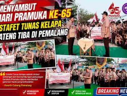 Menyambut Hari Pramuka ke-65, Estafet Tunas Kelapa Jateng Tiba di Pemalang