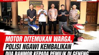 Tak Sempat Lapor Polisi, Motor Warga Ngawi yang Hilang Kembali Berkat Informasi Warga