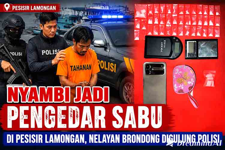 Nyambi Jadi Pengedar Sabu di Pesisir Lamongan, Nelayan Brondong Digulung Polisi