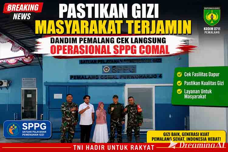 Pastikan Gizi Masyarakat Terjamin, Dandim Pemalang Cek Langsung Operasional SPPG Comal