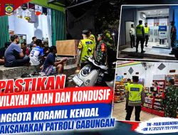 Pastikan Wilayah Aman Dan Kondusif, Anggota Koramil Kendal Laksanakan Patroli Gabungan
