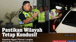 Pastikan Wilayah Tetap Kondusif, Kapolres Ngawi Pimpin Langsung Patroli Blue Light Bersinggungan