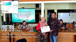 Pemdes Kebaron Bersama Bank Delta Artha Salurkan BLT DD Tahap Tiga untuk 17 KPM