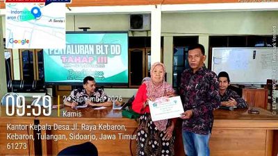 Pemdes Kebaron Bersama Bank Delta Artha Salurkan BLT DD Tahap Tiga untuk 17 KPM